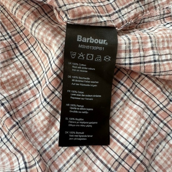 NWT Barbour Men's Deanhill Short Sleeve Button Down Seersucker Summer Shirt - Picture 7 of 10
